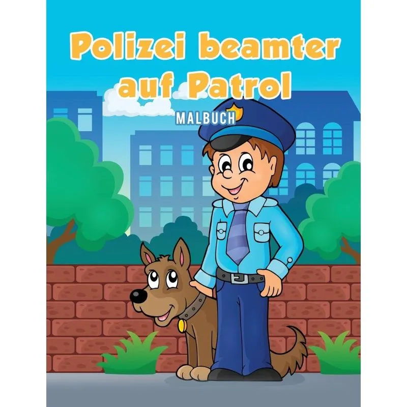 Polizeibeamter Auf Patrol Malbuch