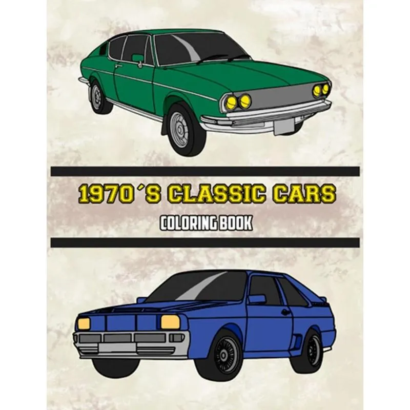 1970s Classic Cars Coloring Book