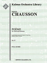 Poeme for Violin and Orchestra, Op. 25