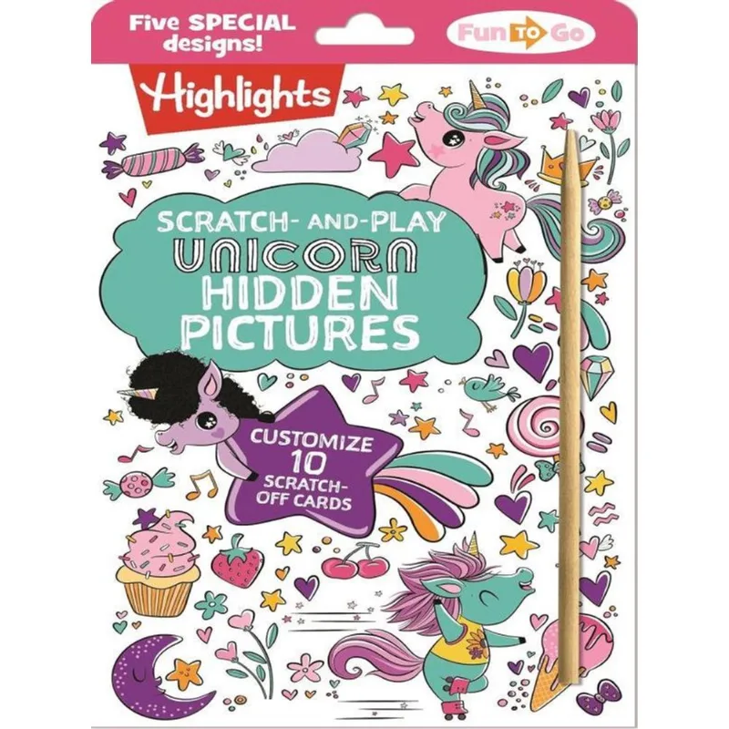 SCRATCH-AND-PLAY UNICORN HIDDEN PICTURES