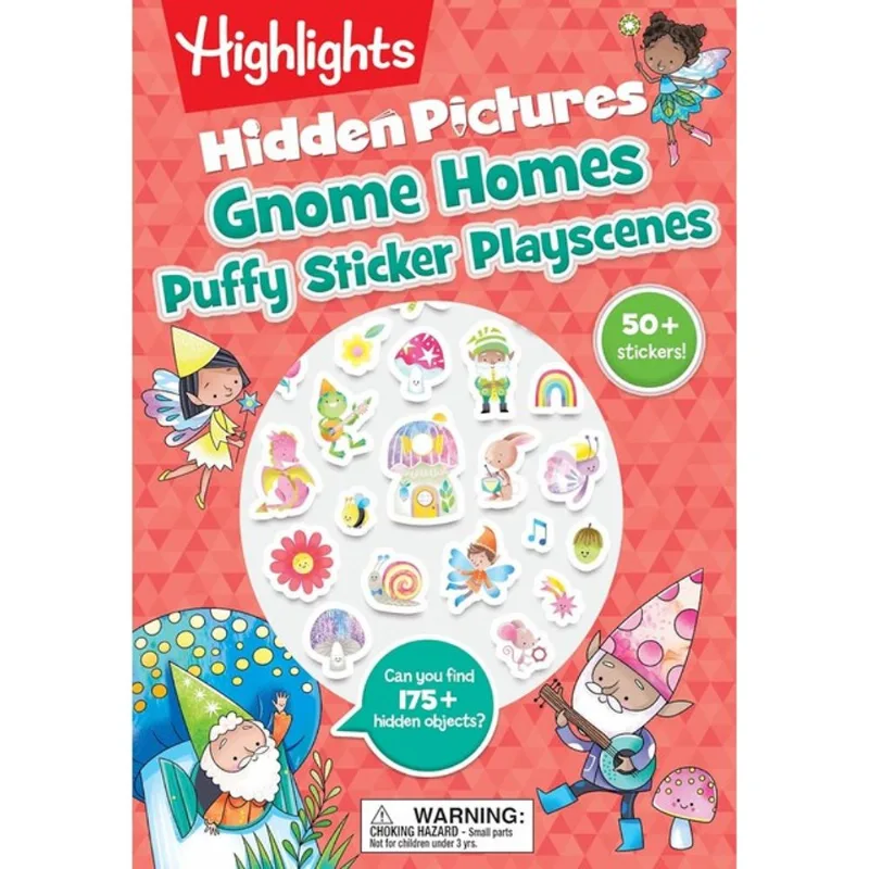 GNOME HOMES HIDDEN PICTURES PUFFY STICKER PLAYSCENES