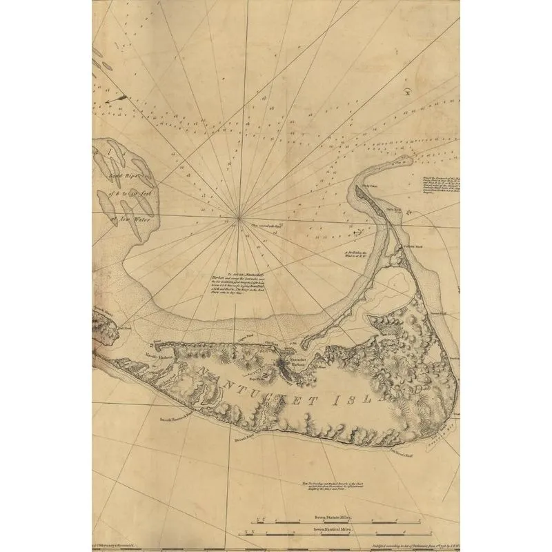 Nantucket Island and the eastern half of Marthas Vineyard