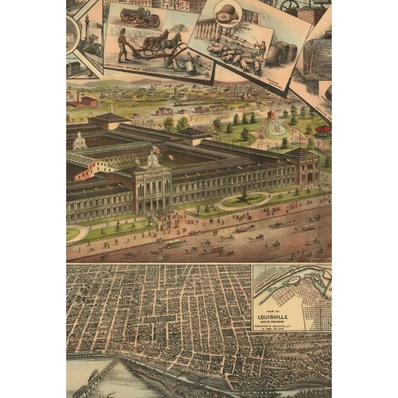 4x6 Louisville, Kentucky (1883 Map) Field Journal / Field