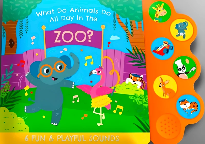 What Do Animals Do All Day In The Zoo (6 Interactive Sound Buttons)