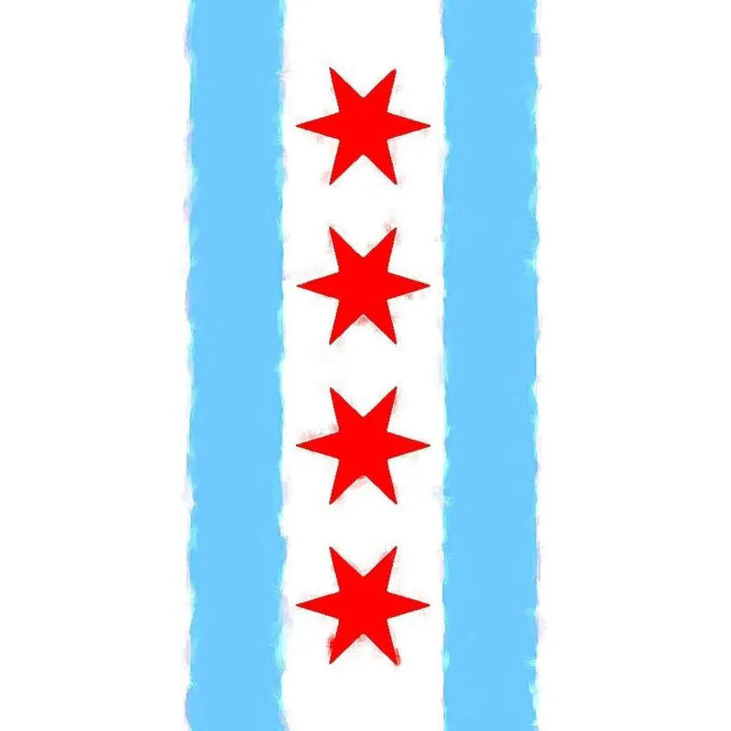 Chicago Flag Watercolor Journal