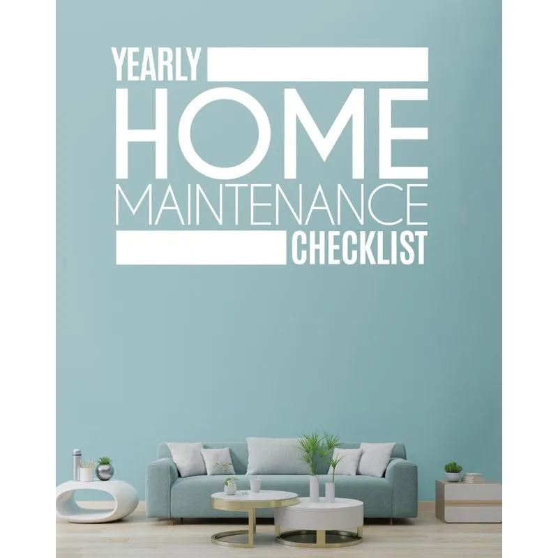 Yearly Home Maintenance Check List