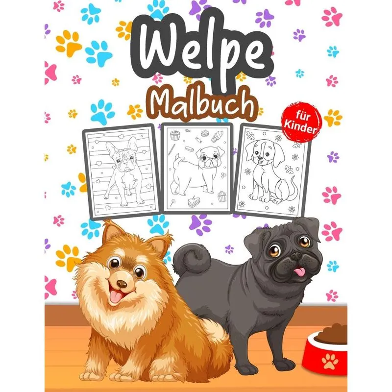 Welpe Malbuch für Kinder