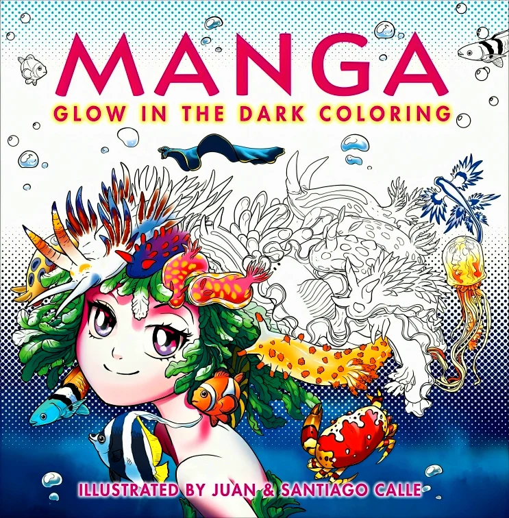 Manga Glow In The Dark Coloring Book