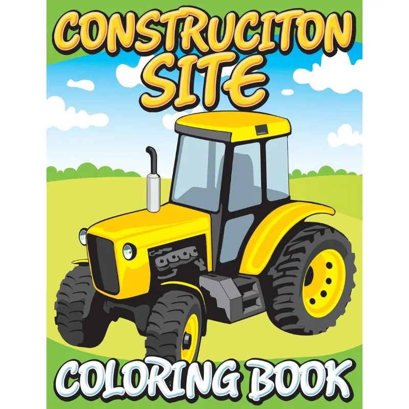 Construction Site Coloring Book
