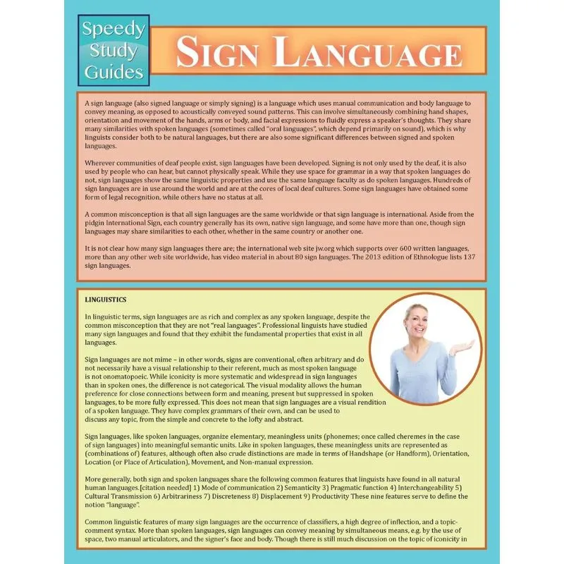 Sign Language (Speedy Study Guide)