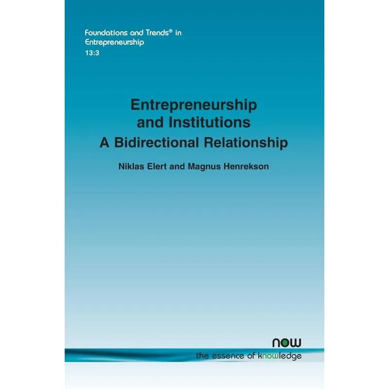 Entrepreneurship and Institutions