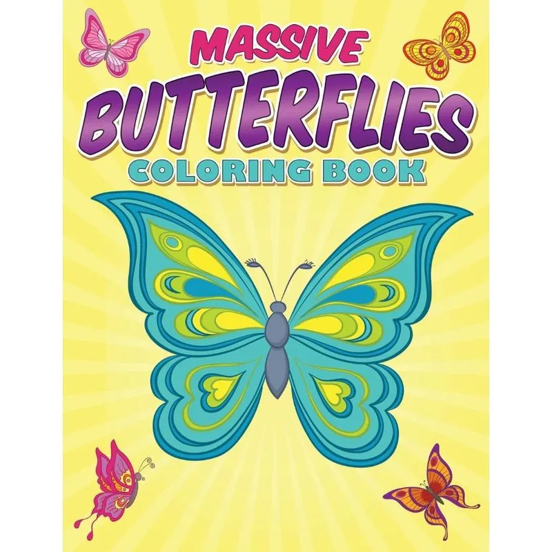 Massive Butterflies Coloring Book