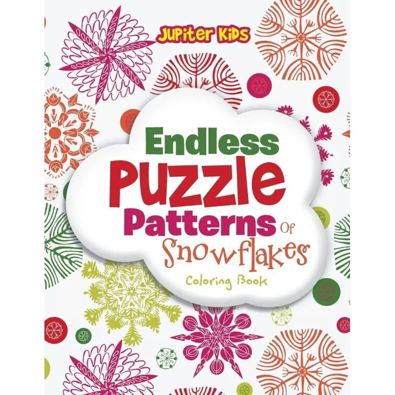 Endless Puzzle Patterns Of Snowflakes Coloring Book