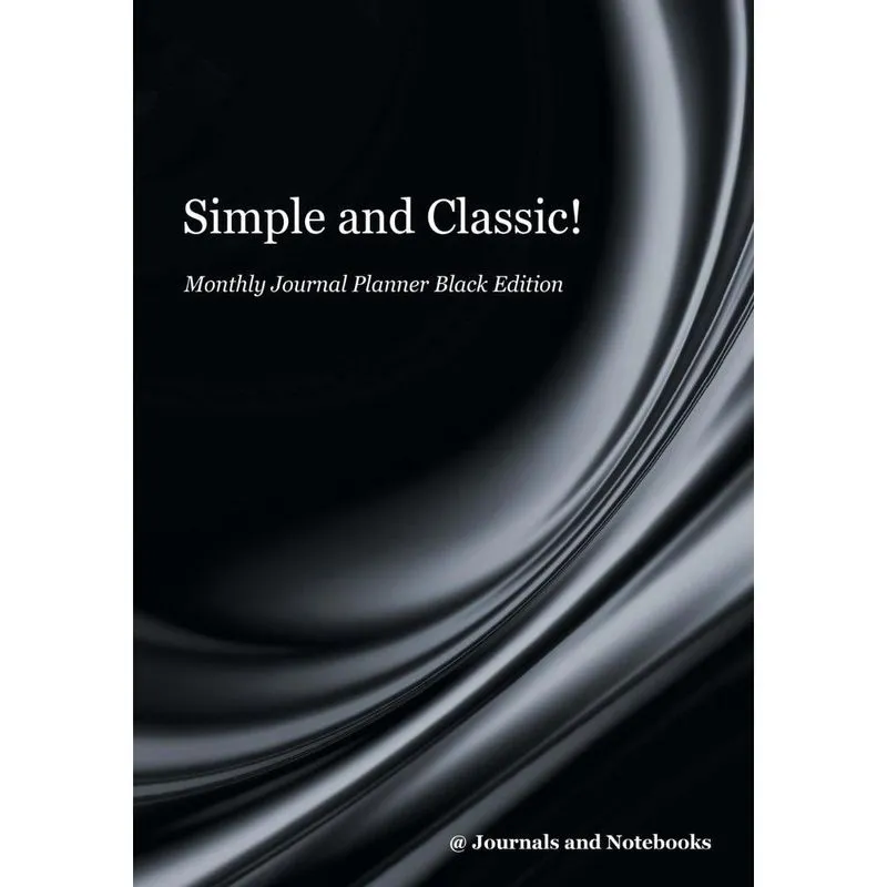Simple and Classic! Monthly Journal Planner Black Edition