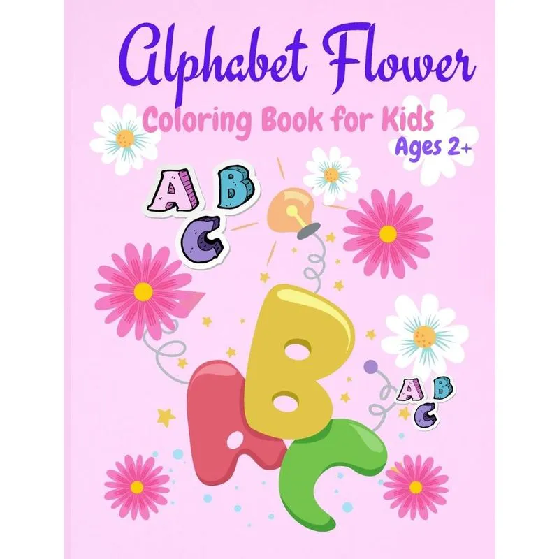 Alphabet Flower Coloring Book