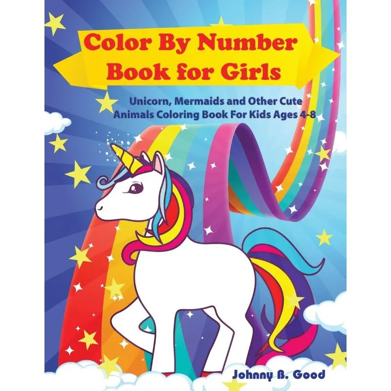 Color By Number Book for Girls