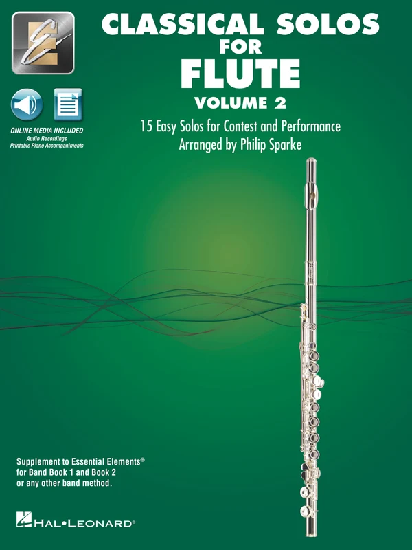 Classical Solos for Flute - Volume 2 15 Easy Solos for Contest and Performance with Online Audio & Printable Piano Accompaniments 長笛 古典 長笛 鋼琴 伴奏