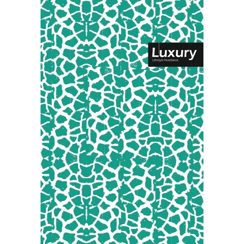 Luxury Lifestyle, Animal Print, Write-in Notebook, Dotted Lines, Wide Ruled, Medium 6 x 9 Inch, 288 Pages (Royal Blue)