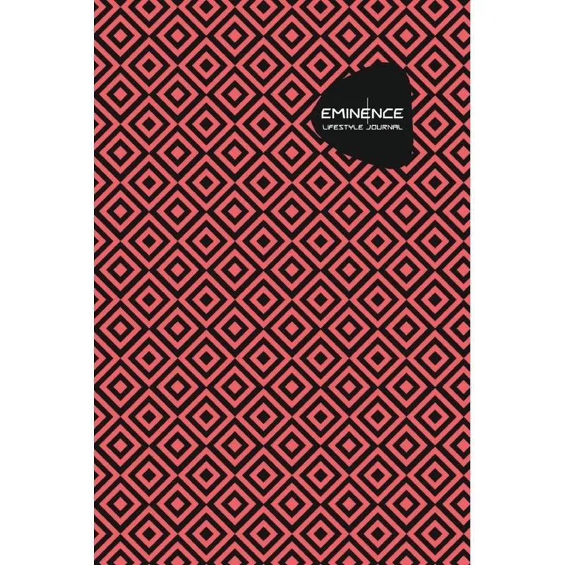 Eminence Lifestyle Journal, Creative, Write-in Notebook, Dotted Lines, Wide Ruled, Medium Size 6 x 9 Inch (Pink)