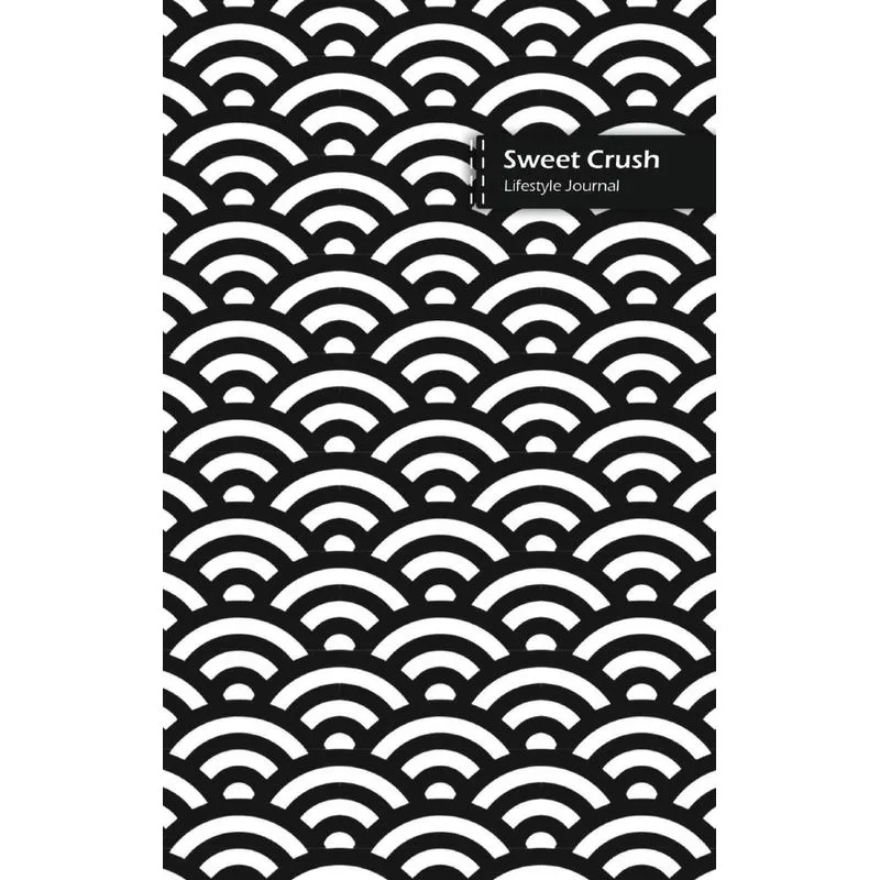 Sweet Crush Lifestyle Journal, Blank Write-in Notebook, Dotted Lines, Wide Ruled, Medium Size (A5) 6 x 9 In (Black II)