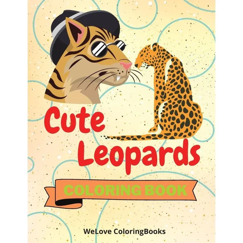 Cute Leopards Coloring Book