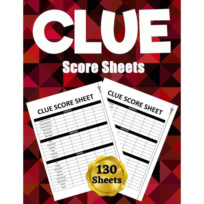 Clue Score Sheets