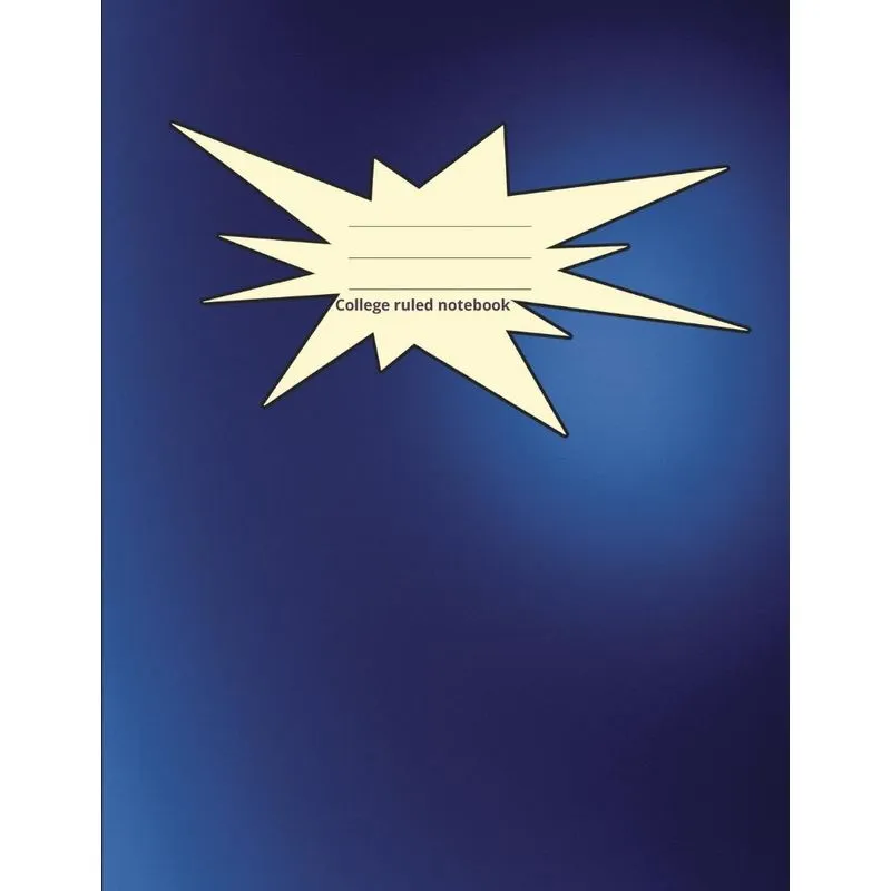 College ruled notebook