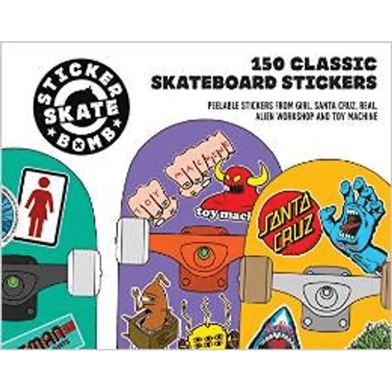 Stickerbomb Skateboard - 150 Classic Skateboard Stickers