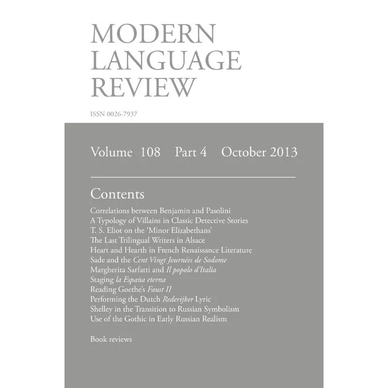Modern Language Review (108