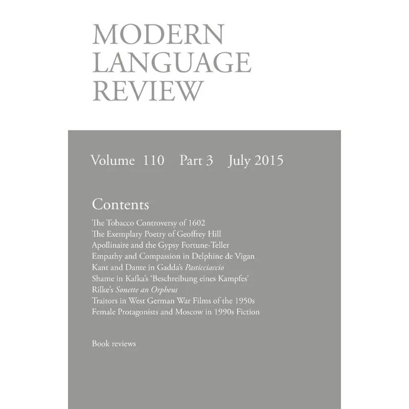 Modern Language Review (110
