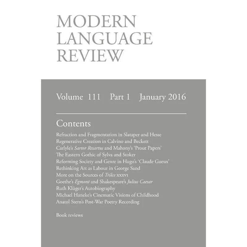 Modern Language Review (111