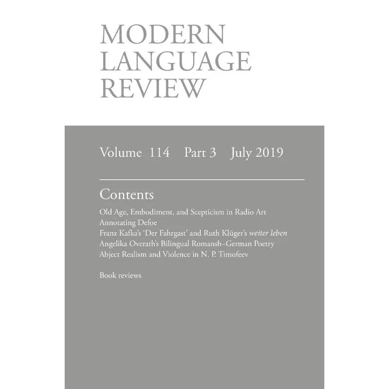 Modern Language Review (114