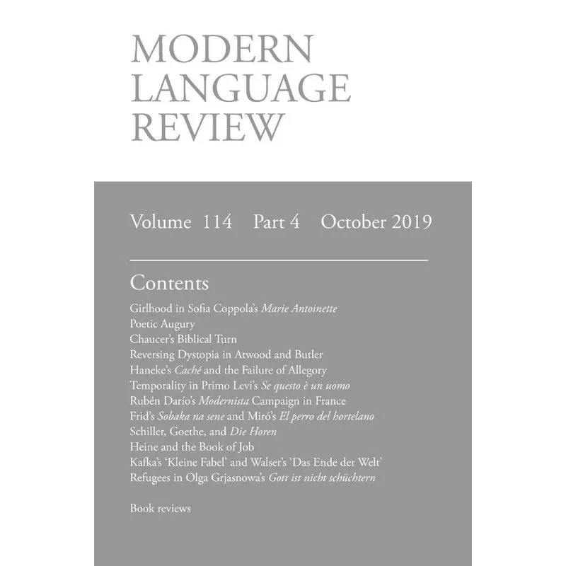 Modern Language Review (114