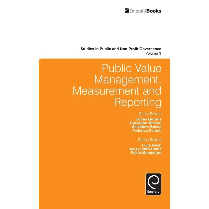 Public Value Management, Measurement and Reporting