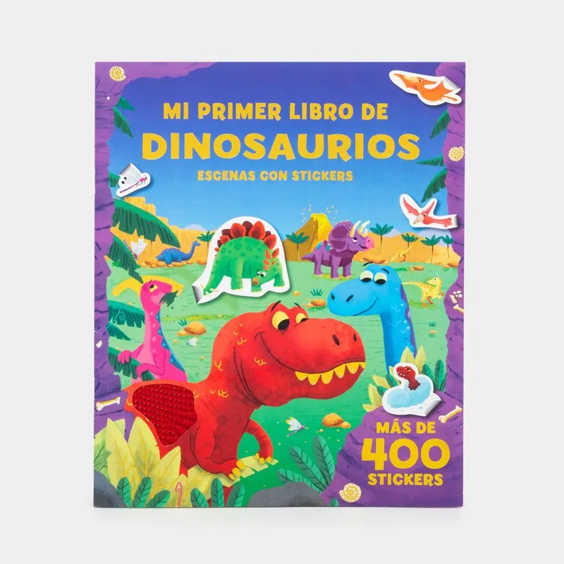 Mi primer libro de dinosaurios escenas con stickers