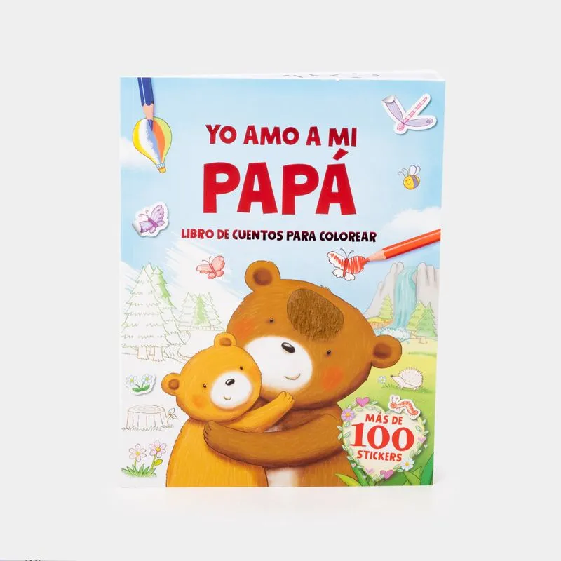 Yo amo a mi papá: libro de cuentos para colorear