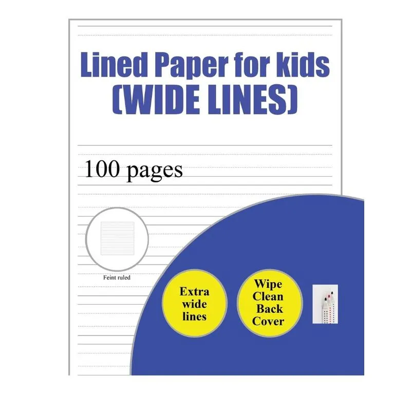 Lined Paper for Kids (wide lines)