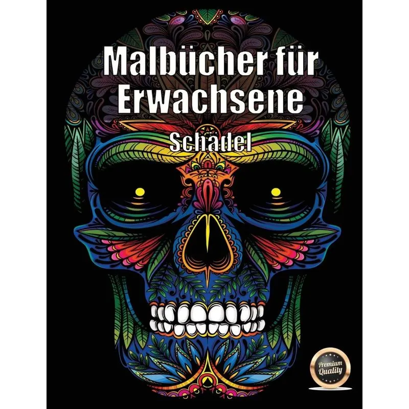 Malbücher für Erwachsene (Schädel)