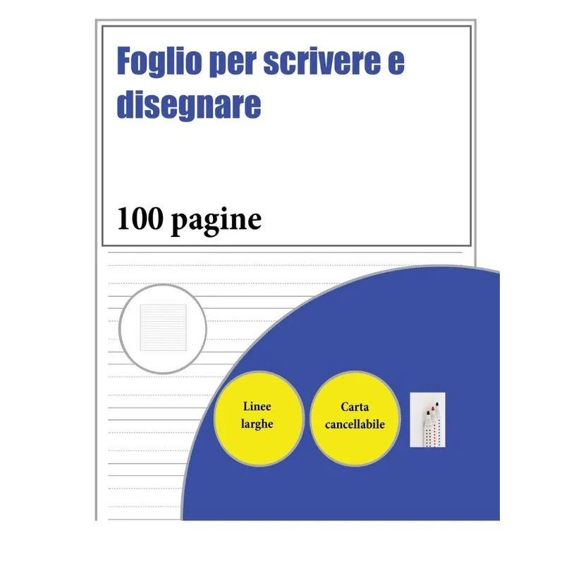 Foglio per scrivere e disegnare