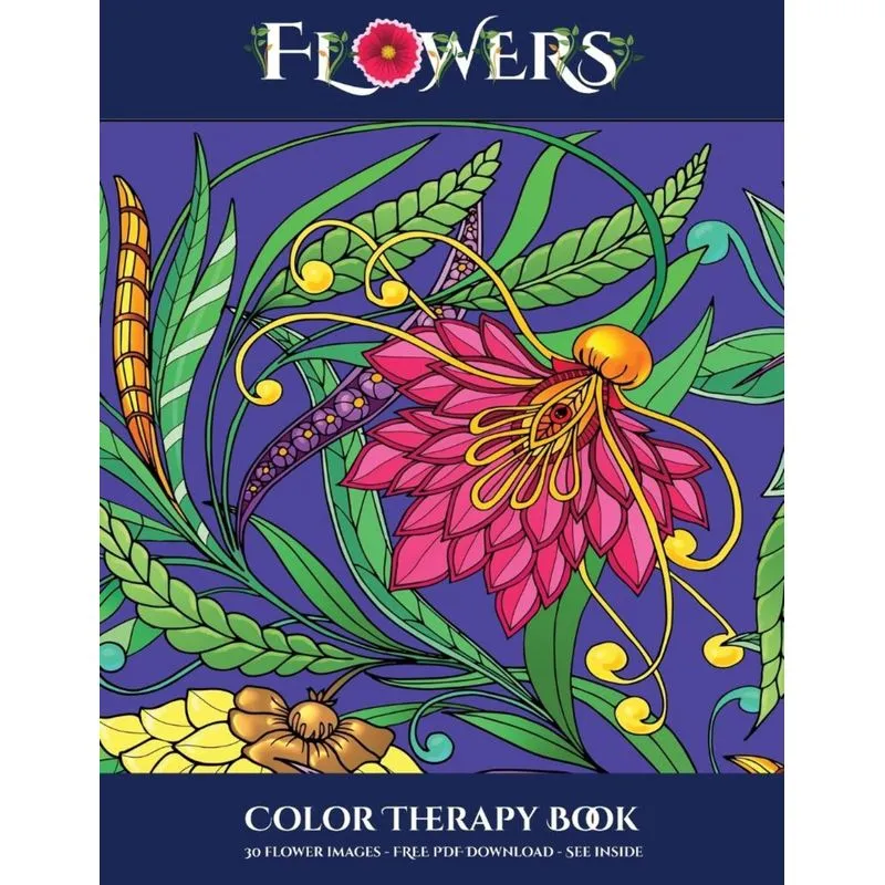 Color Therapy Book (Flowers)