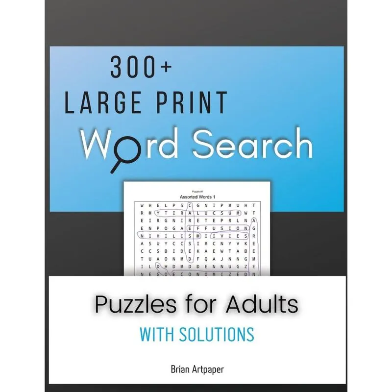 300 + Large Print Word Search