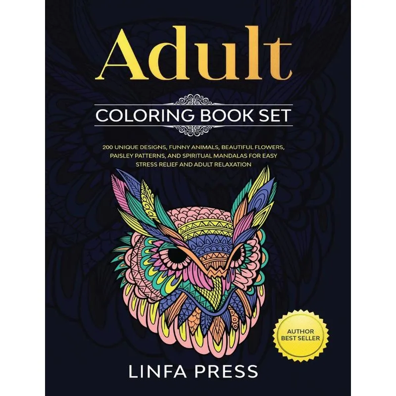 Adult Coloring Books Set