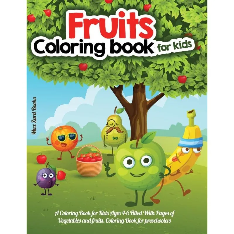 Fruits COLORING BOOK for kids