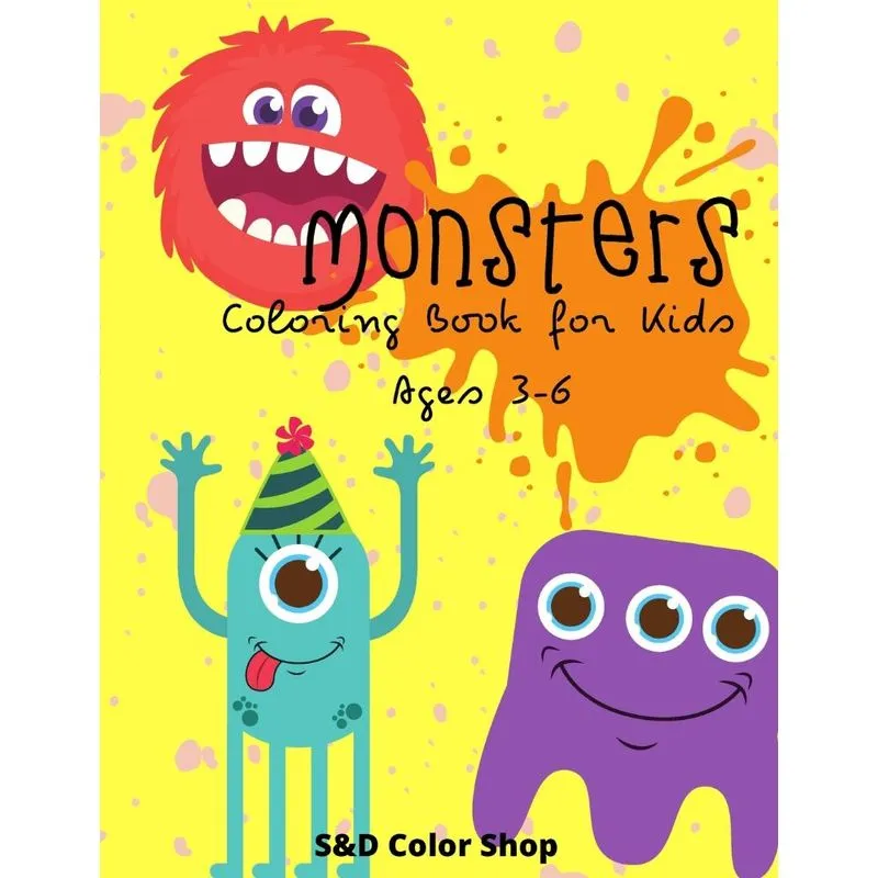 Monster coloring book for kids