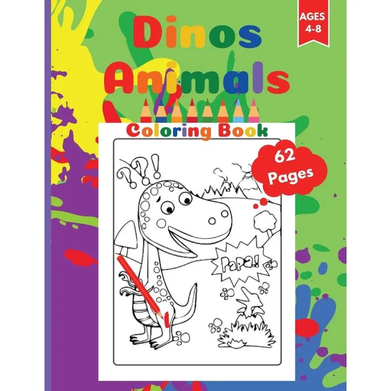Dinos Animals Coloring Book