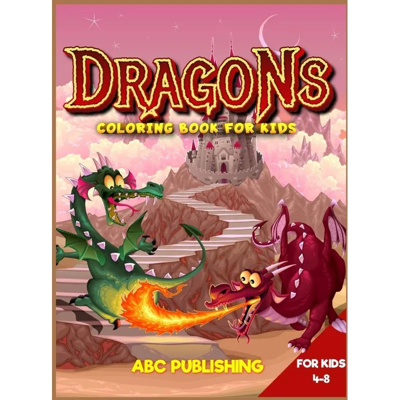 Dragons coloring book for kids 4-8