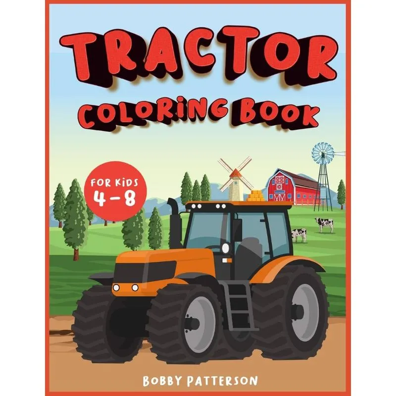 Tractor Coloring book for kids 4-8