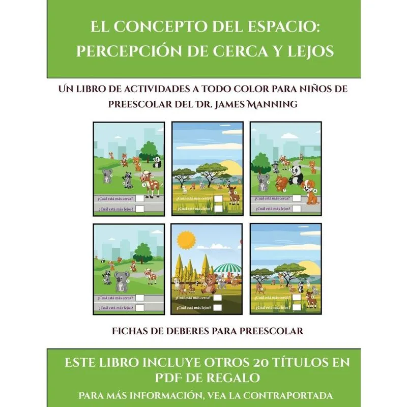 Fichas de deberes para preescolar (El concepto del espacio