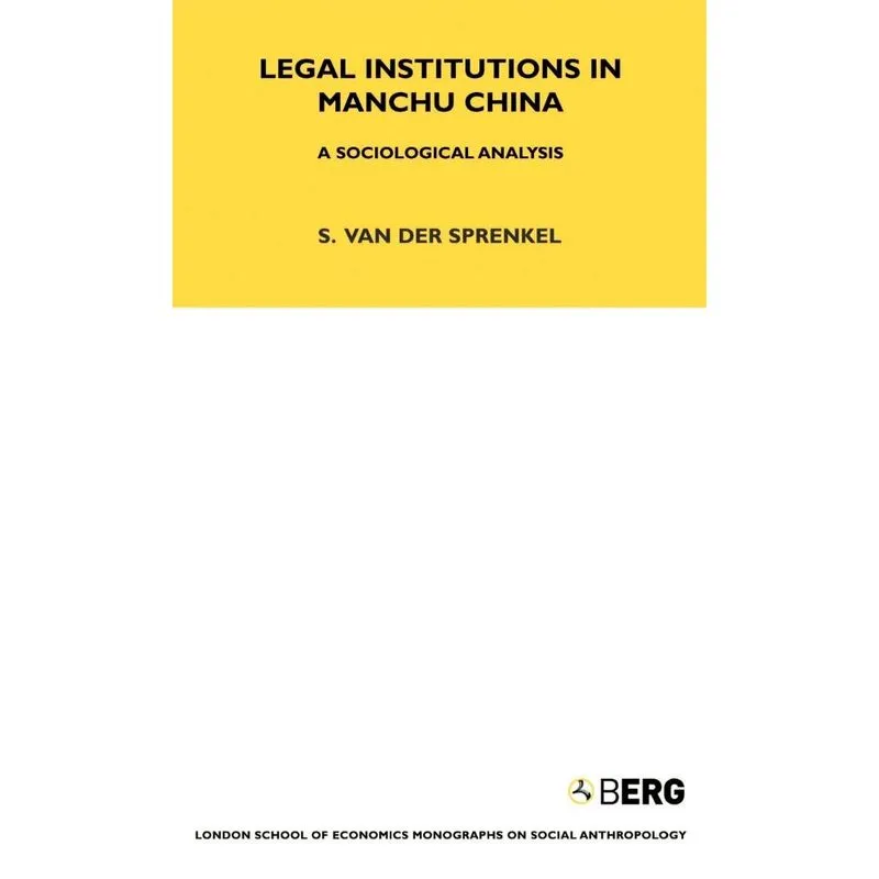 Legal Institutions in Manchu China