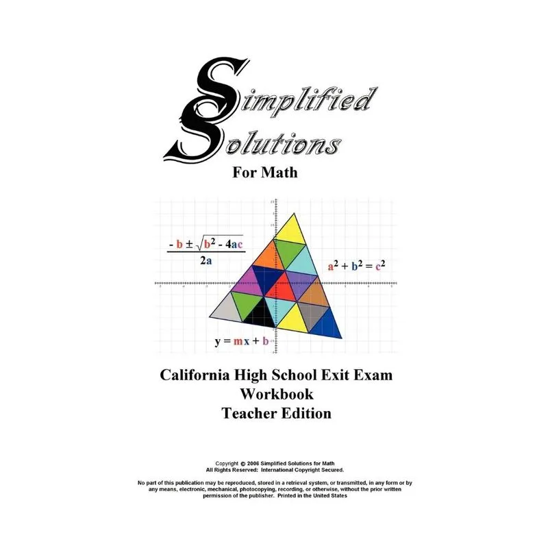 CAHSEE Teacher Edition Workbook